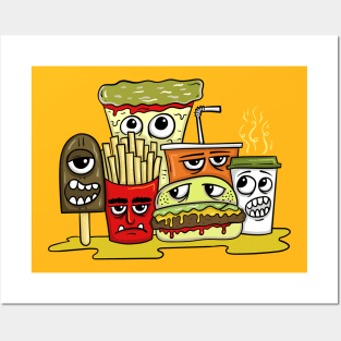 Fast food monster Posters and Art